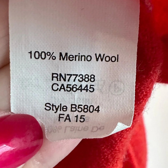 Madewell Northstar Red Merino Wool Pullover Sweater XS - Picture 6 of 7